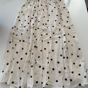 H&M Black Polka Dots on White maxi skirt